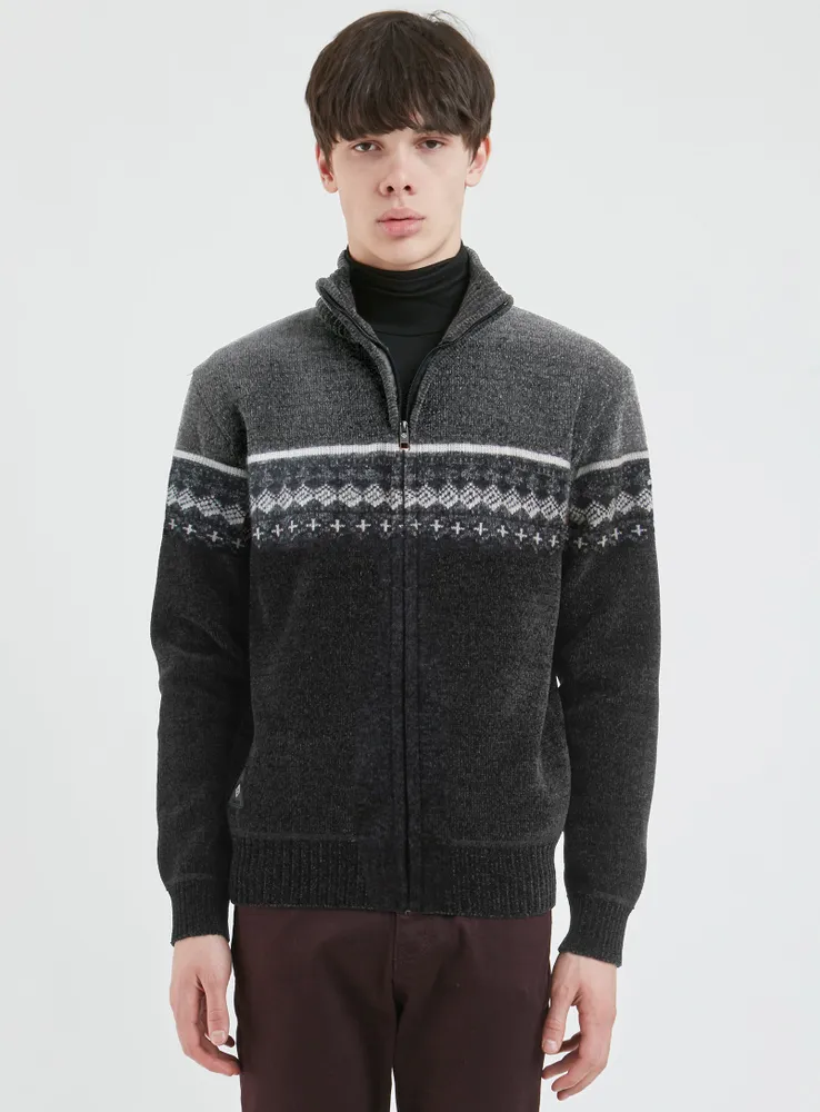 SILAS | Mock neck zip sweater cardigan