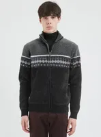 SILAS | Mock neck zip sweater cardigan