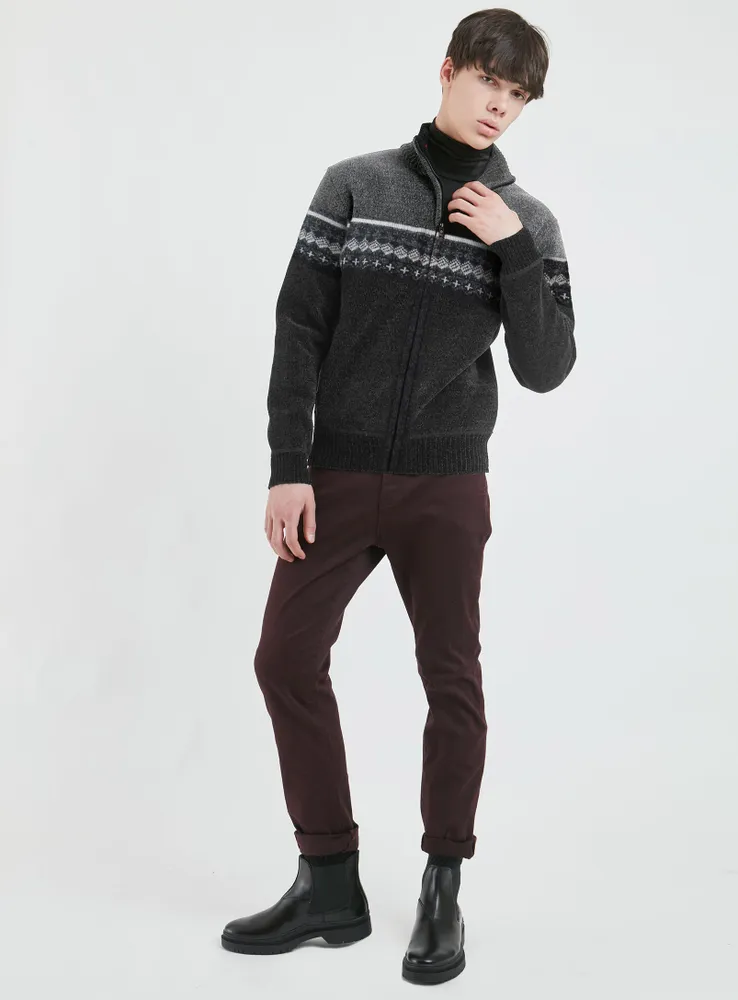 SILAS | Mock neck zip sweater cardigan