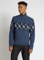 DAVID | Mock neck cable knit sweater