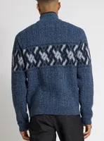 DAVID | Mock neck cable knit sweater