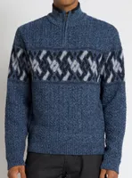 DAVID | Mock neck cable knit sweater