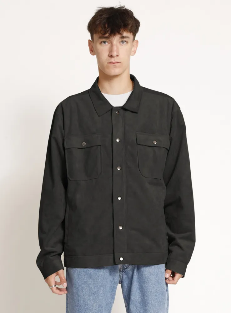 RON | Vegan suede overshirt shacket