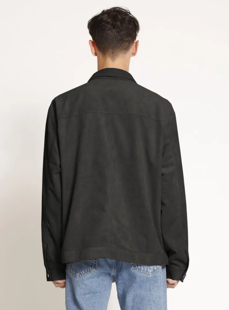 RON | Vegan suede overshirt shacket