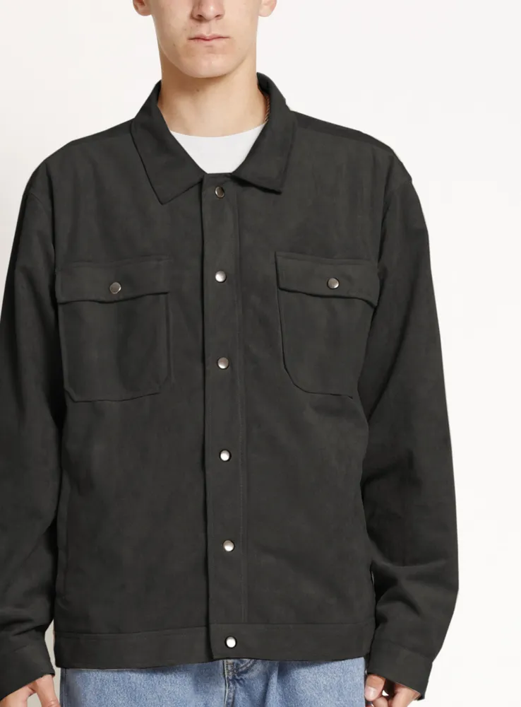 RON | Vegan suede overshirt shacket