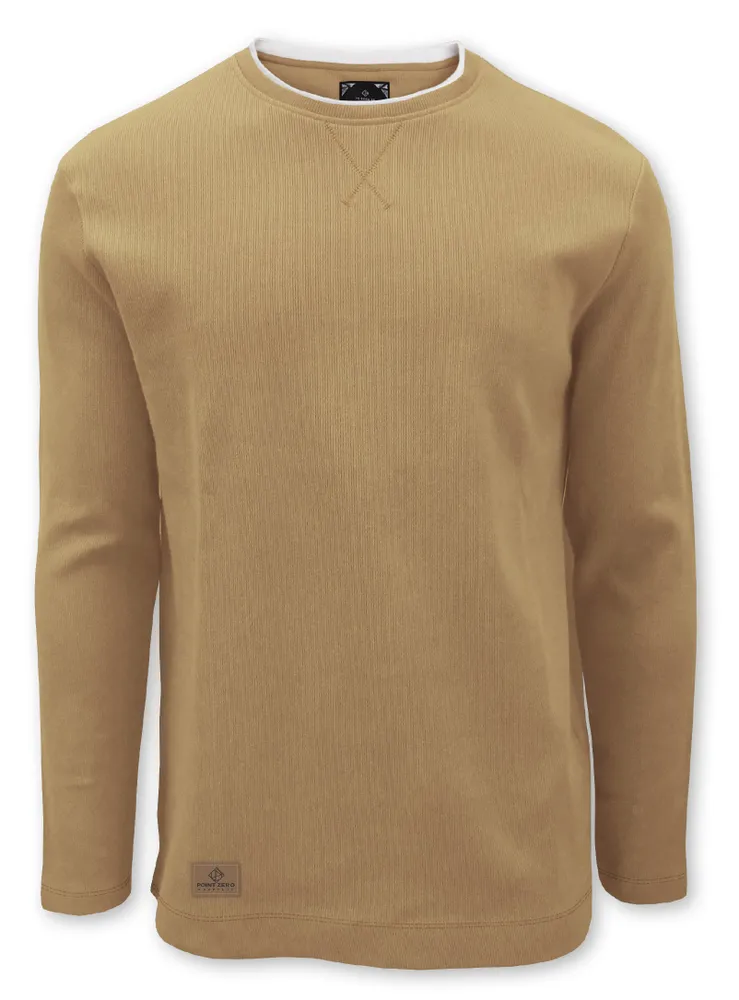 JOSH | Long Sleeve Crew Neck Rib T-shirt