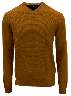 STEN | Cotton v neck fine gauge sweater