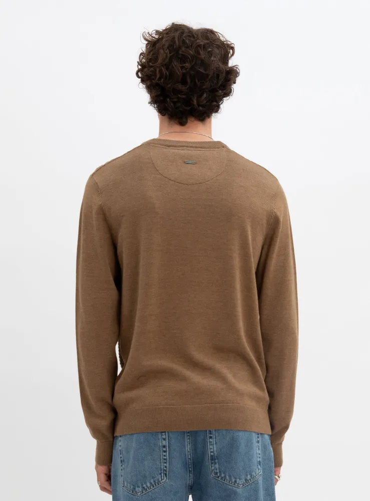 STEN | Cotton v neck fine gauge sweater