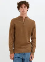 Nolan | cotton mock neck fine gauge sweater