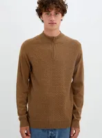 Nolan | cotton mock neck fine gauge sweater