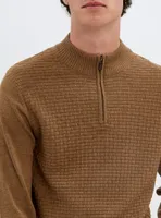 Nolan | cotton mock neck fine gauge sweater