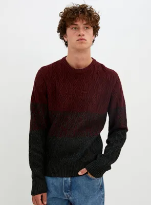 KODE| Crewneck twill effect sweater