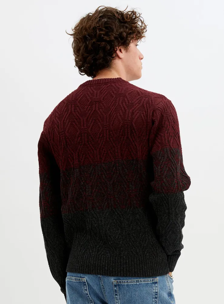 KODE| Crewneck twill effect sweater