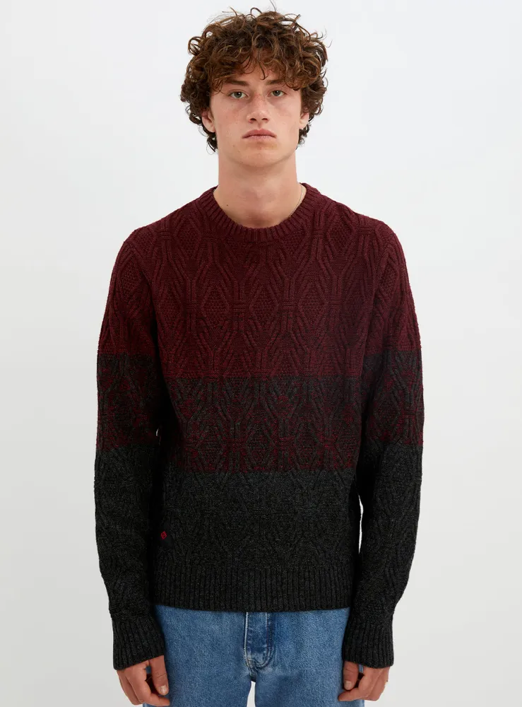 KODE| Crewneck twill effect sweater