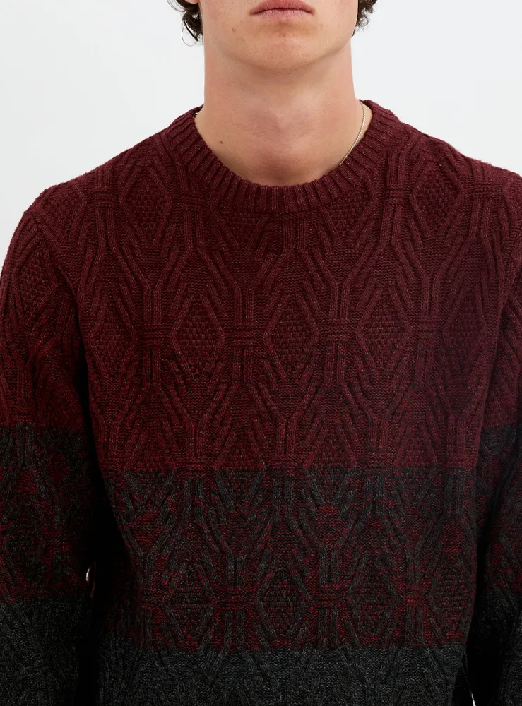 KODE| Crewneck twill effect sweater