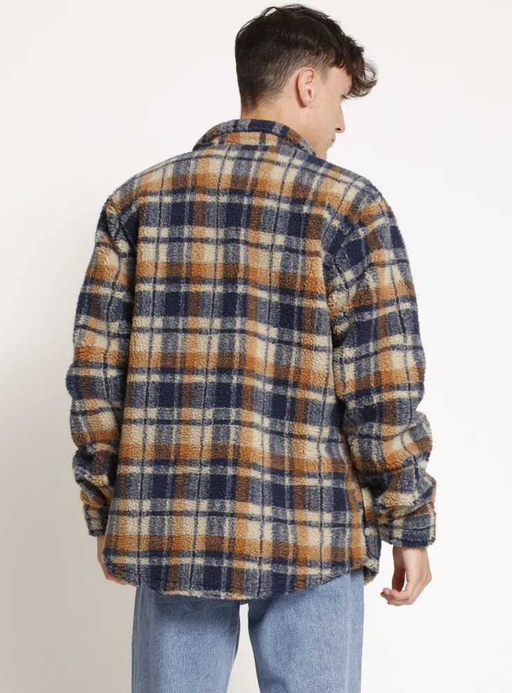 FRANK | Checkered sherpa semi-fit over shirt