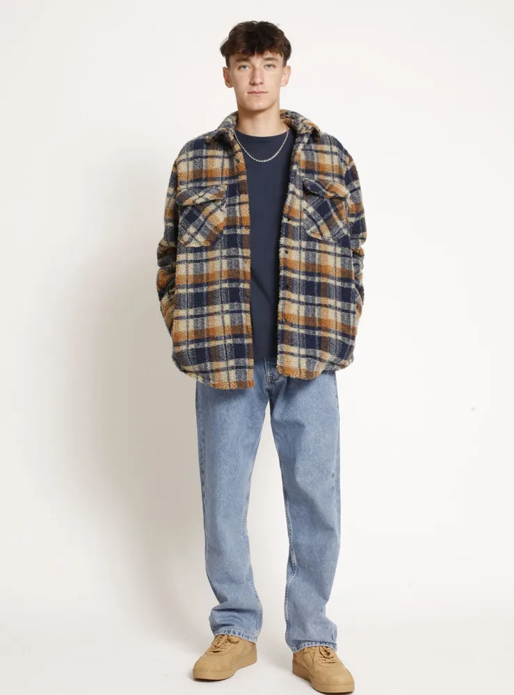 FRANK | Checkered sherpa semi-fit over shirt