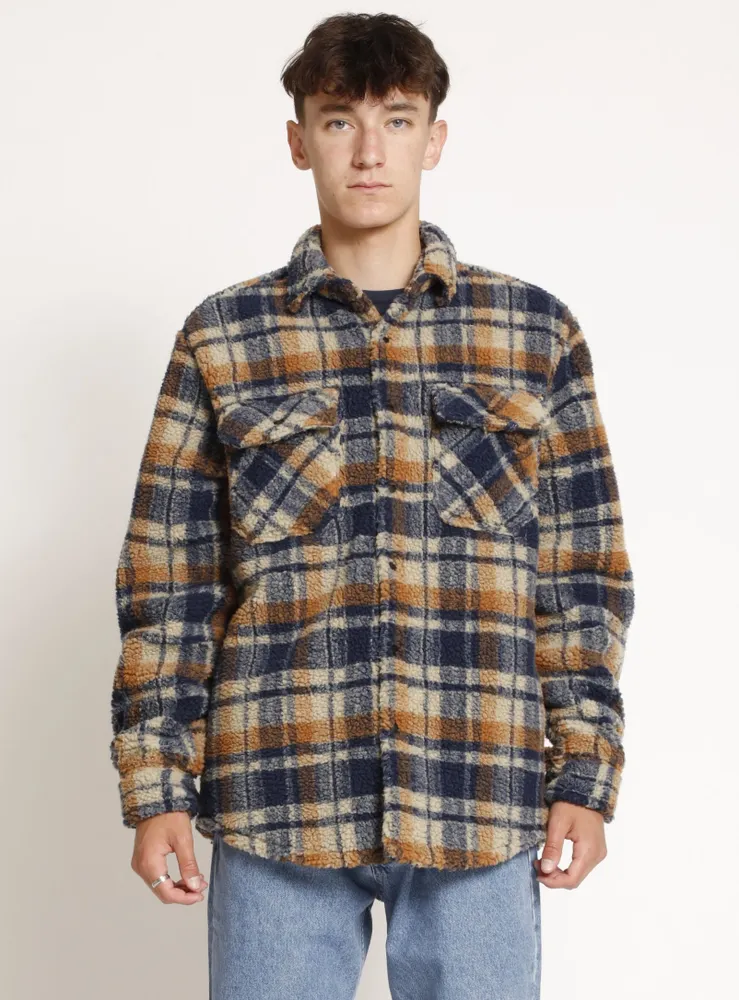 FRANK | Checkered sherpa semi-fit over shirt