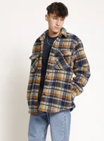 FRANK | Checkered sherpa semi-fit over shirt