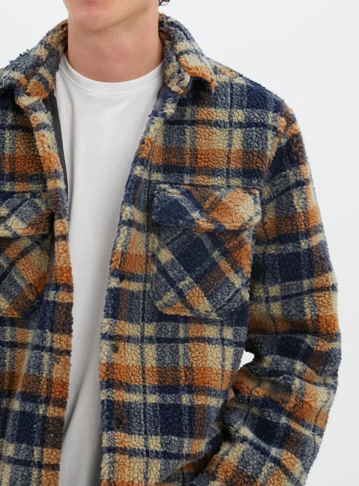 FRANK | Checkered sherpa semi-fit over shirt