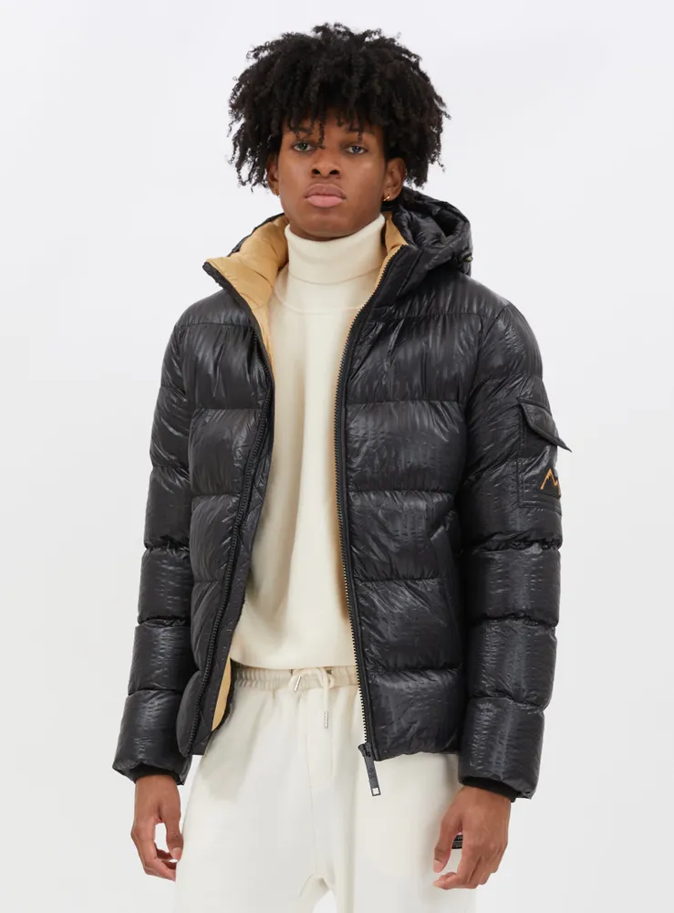 TREBORN | Seersucker nylon puffer jacket