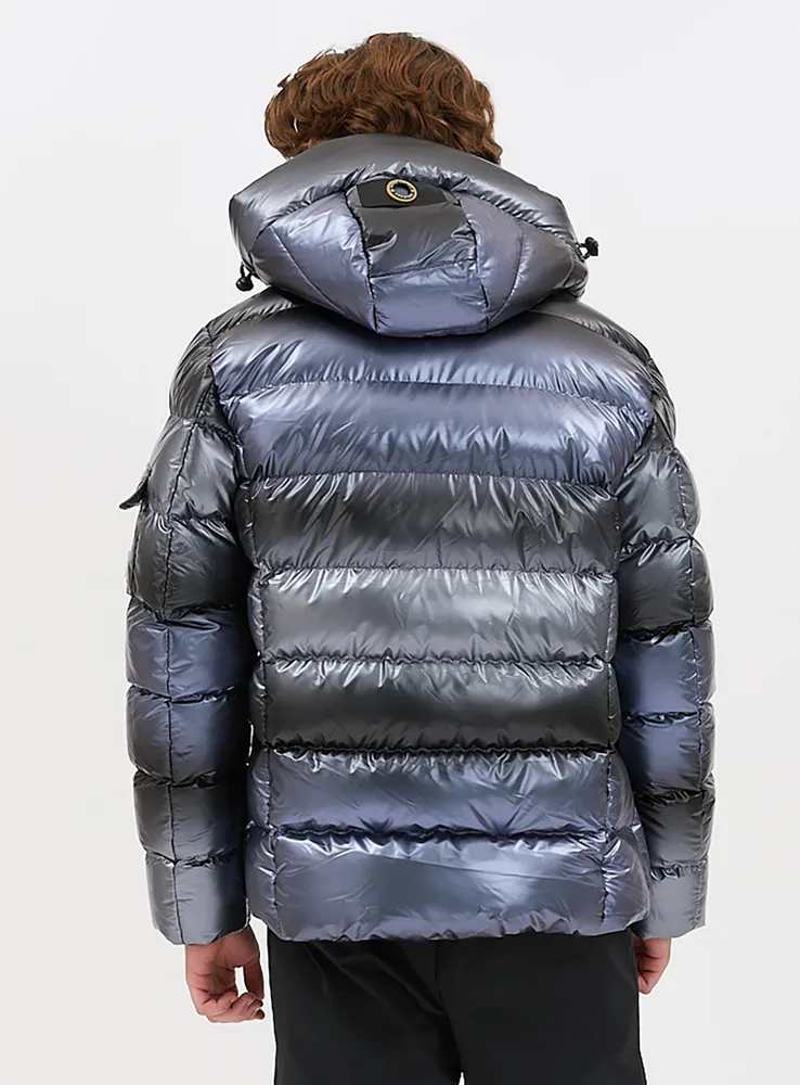 ANOUK | PU coated tie-dye effect quilted puffer jacket