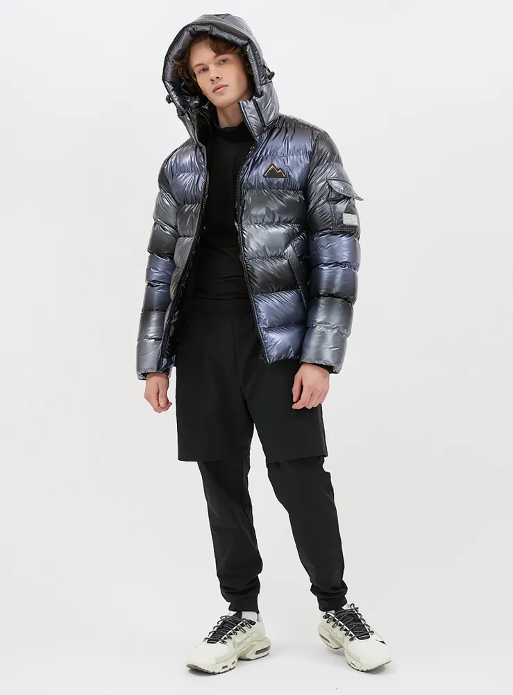 ANOUK | PU coated tie-dye effect quilted puffer jacket
