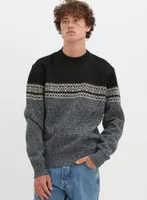 SEBASTIAN | Jacquard crew neck sweater