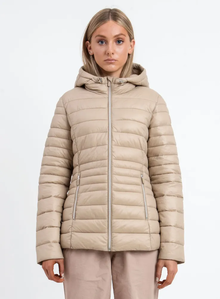 LESLIEVILLE | PACKABLE HOODED ULTRALIGHT JACKET-CAMEL