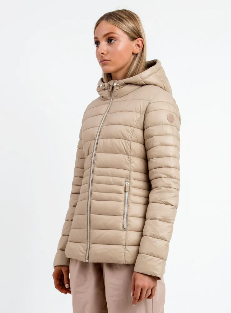 LESLIEVILLE | PACKABLE HOODED ULTRALIGHT JACKET-CAMEL