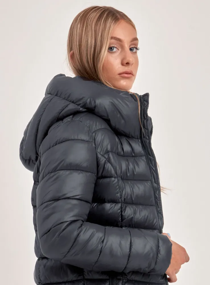 LONG PUFFER COAT PRO MID-WEIGHT W/ HOOD -FOG