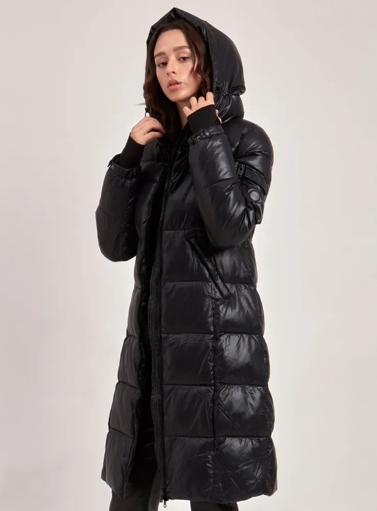 PUFFER JACKET LONG 40 MID WEIGHT-BLACK