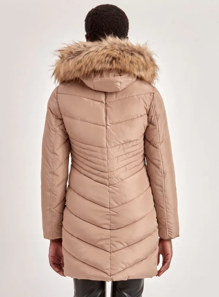 QUILTED JACKET-LATTE