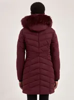 EMILY | PARKA JACKET WITH FAUX-FUR TRIM (-35°C)-CURRANT