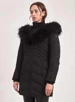 OLYMPIA | PARKA JACKET VEGAN-FUR TRIM (-35°C)-BLACK