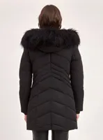 OLYMPIA | PARKA JACKET VEGAN-FUR TRIM (-35°C)-BLACK