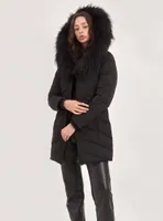 OLYMPIA | PARKA JACKET VEGAN-FUR TRIM (-35°C)-BLACK