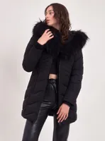 OLYMPIA | PARKA JACKET VEGAN-FUR TRIM (-35°C)-BLACK