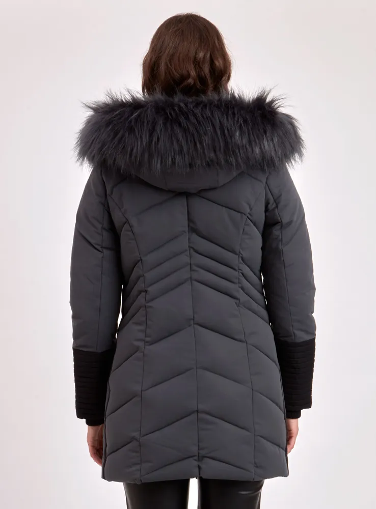 OLYMPIA | PARKA JACKET VEGAN-FUR TRIM (-35°C)-FOG