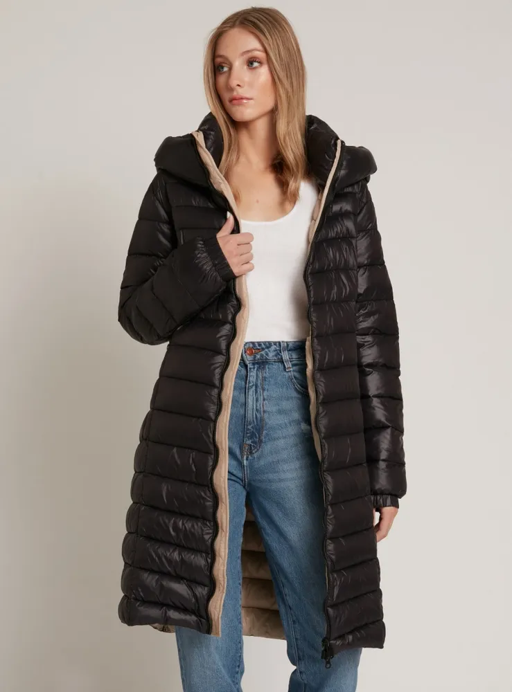 KINSLEY | Maxi-length quilted midweight puffer jacket