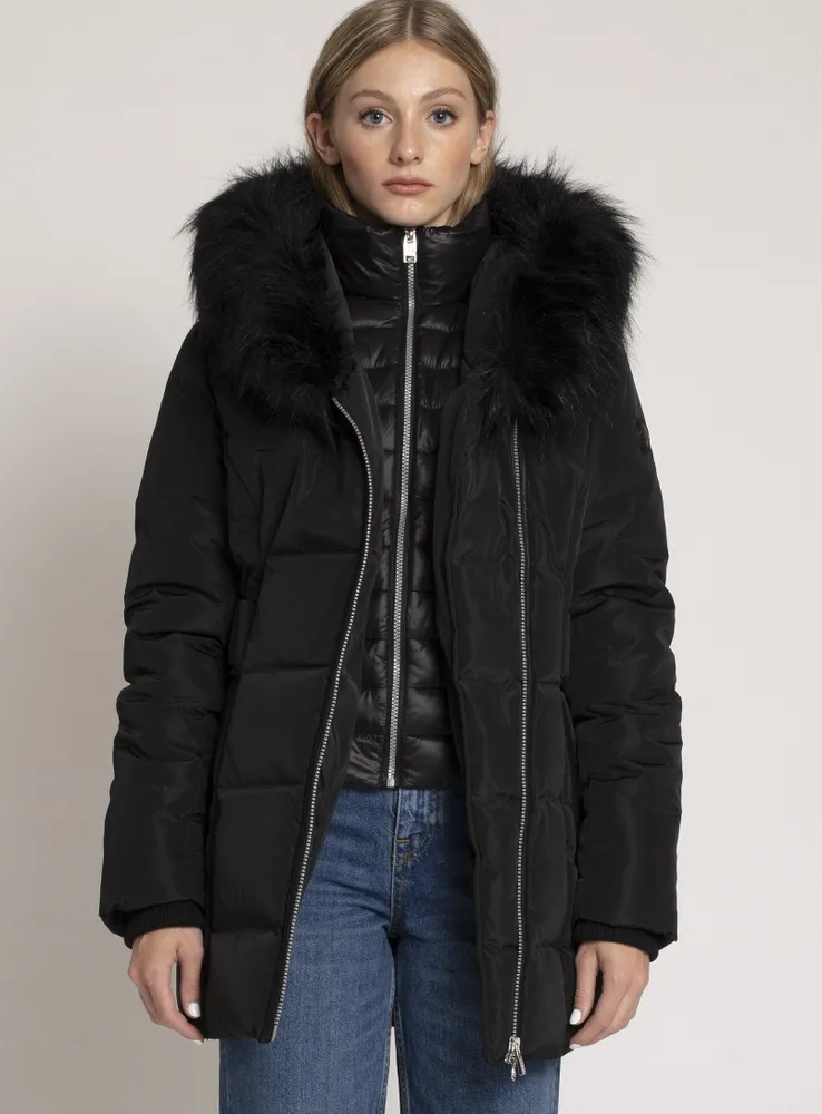 PASCUAL | Mid length parka with inner bib