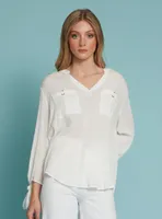 RILA | Semi-sheer white blouse