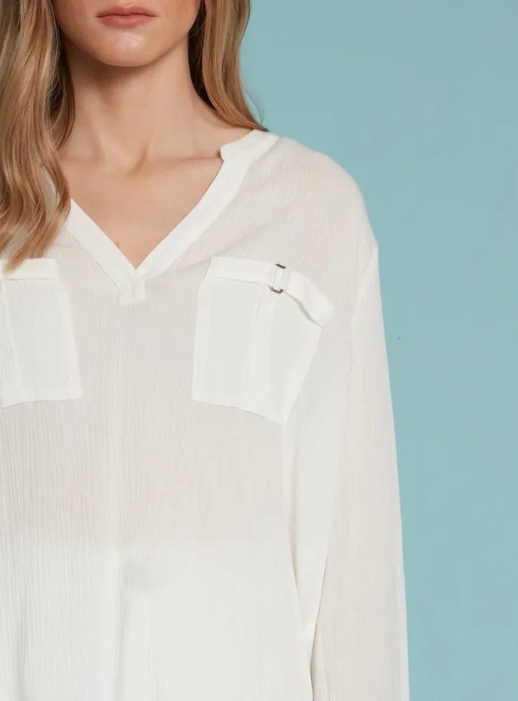 RILA | Semi-sheer white blouse