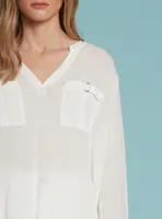 RILA | Semi-sheer white blouse