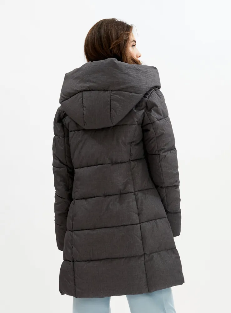 JOSEPHINA | Mid length zip front puffer jacket