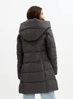 JOSEPHINA | Mid length zip front puffer jacket