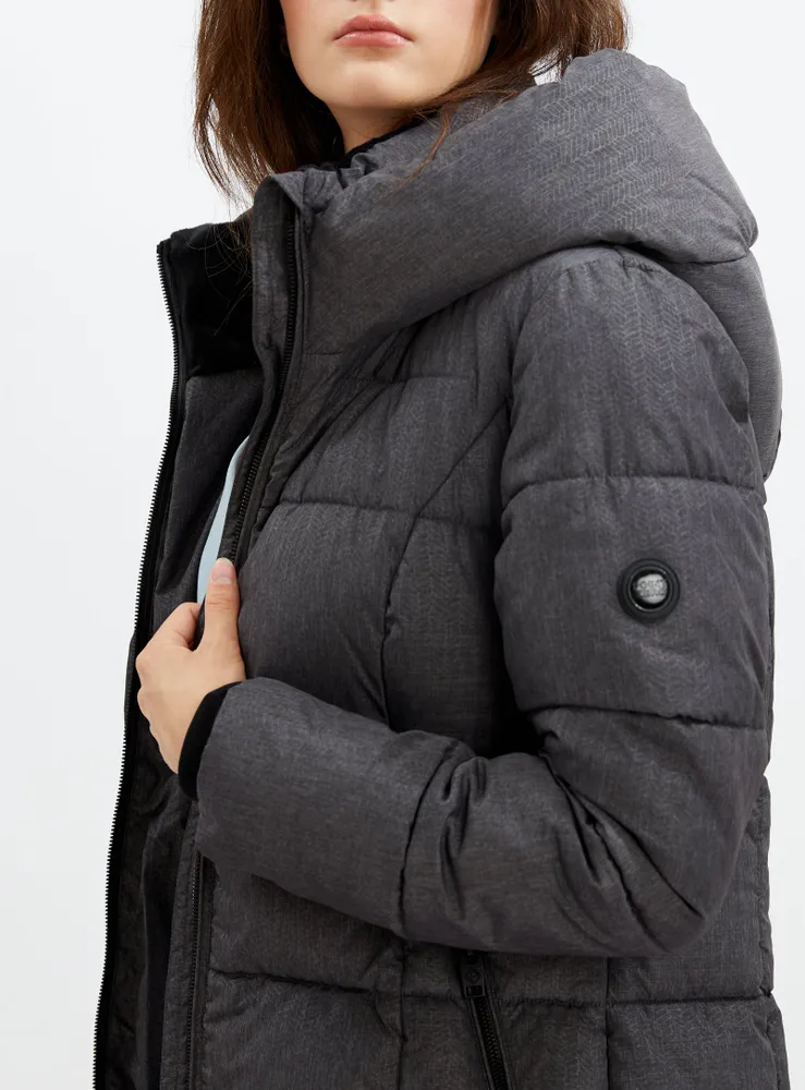 JOSEPHINA | Mid length zip front puffer jacket