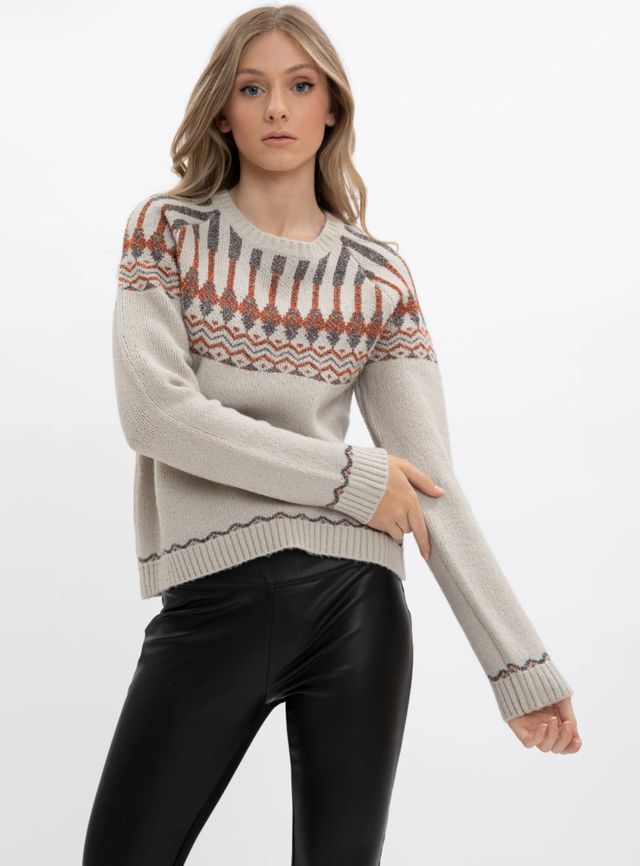 ALICIA | Printed knit with shimmer