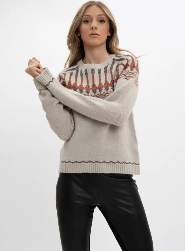 ALICIA | Printed knit with shimmer