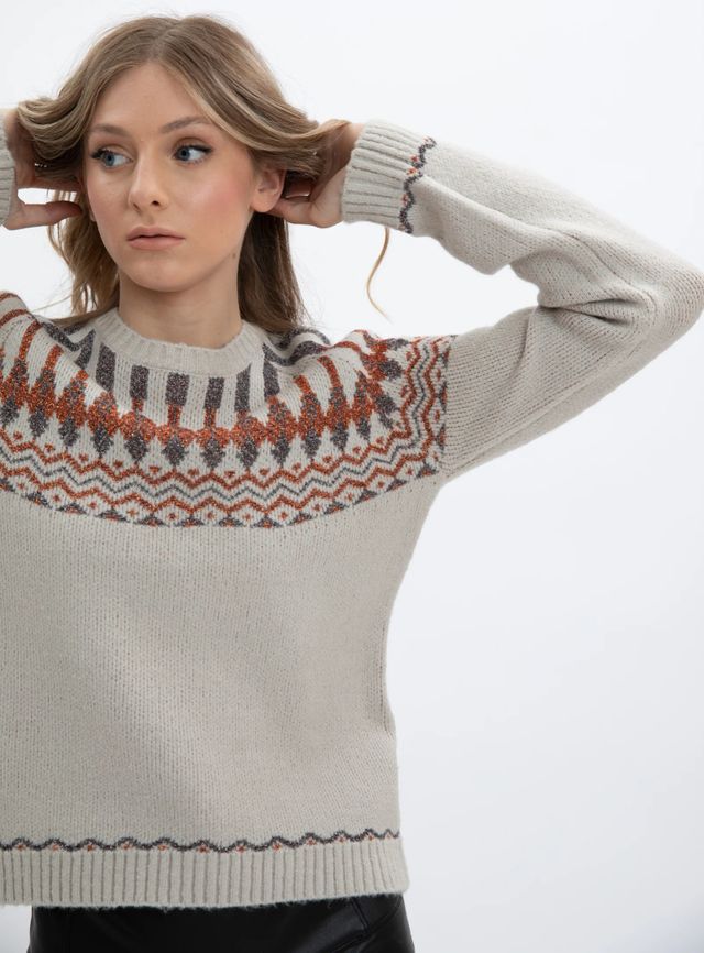 ALICIA | Printed knit with shimmer